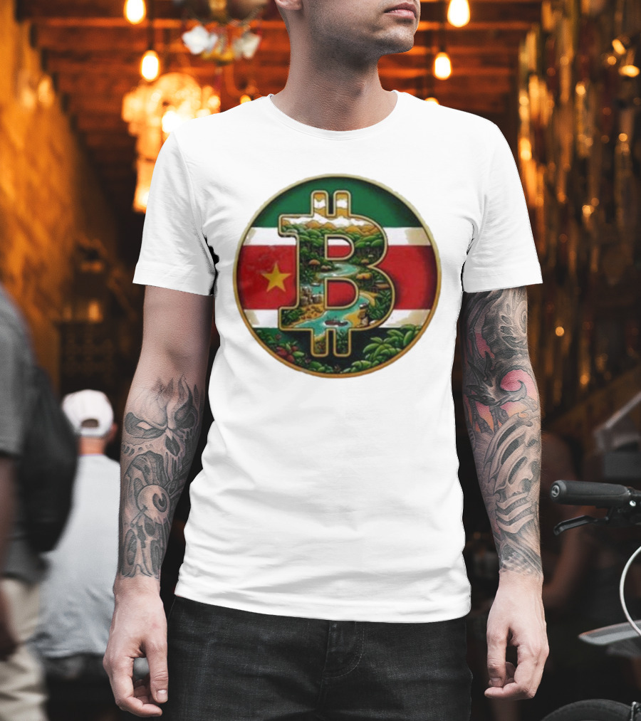 Bitcoin Suriname B Van Hool Flag Icon Circle T-Shirt