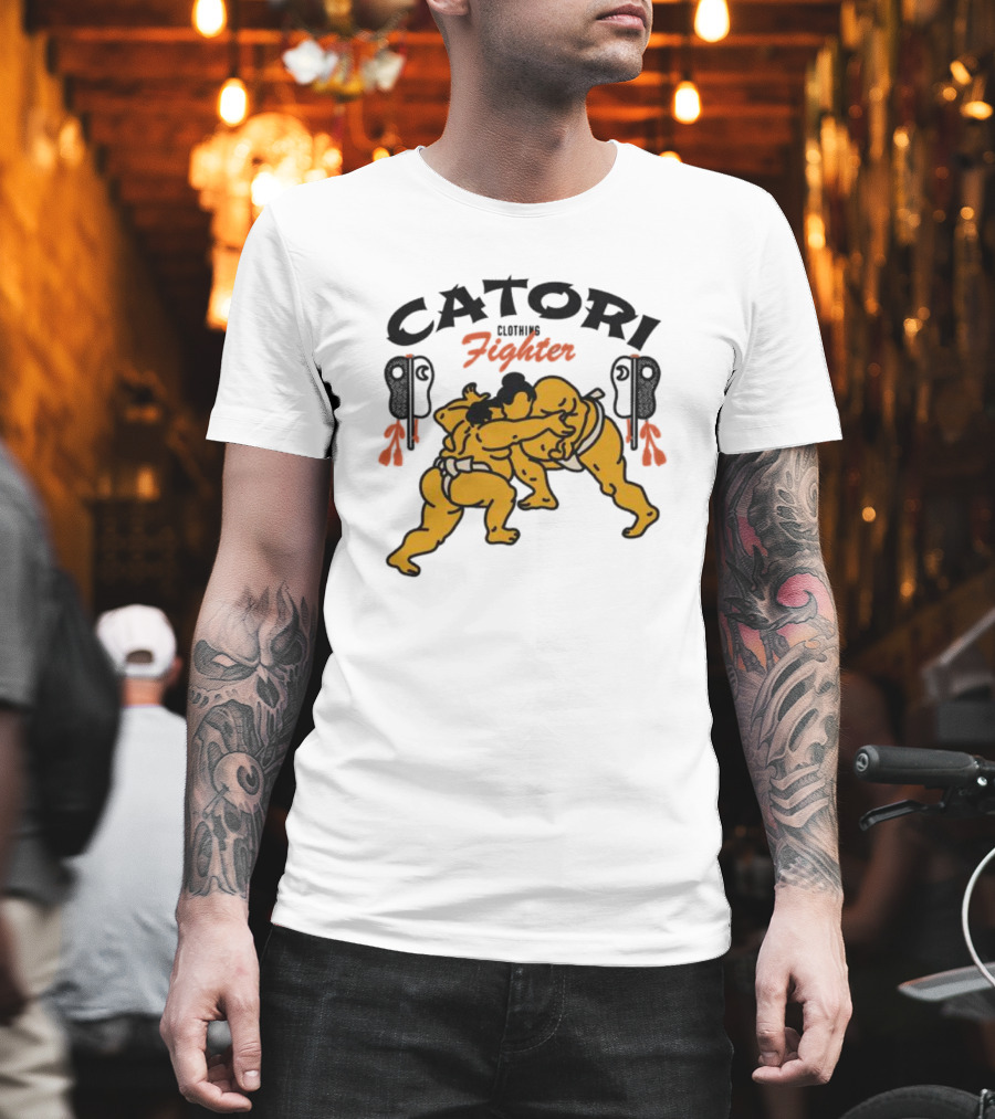 Catori Clothing Fighter Sumo Wrestlers Embrace T-Shirt