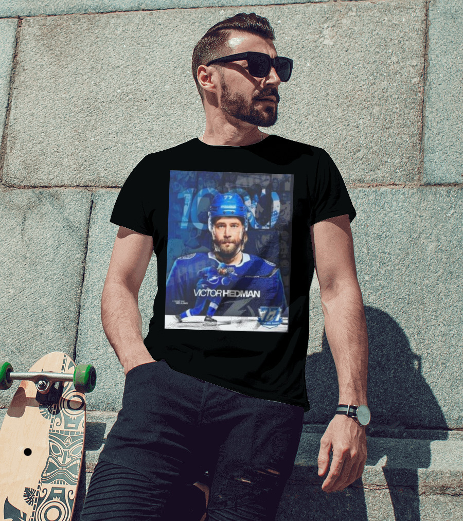 Victor Hedman 1000 NHL Games Milestone T-Shirt