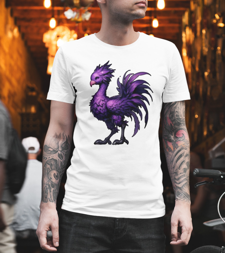 Purple Chocobo Fantasy Creature Mythical Bird Iconic Character T-Shirt