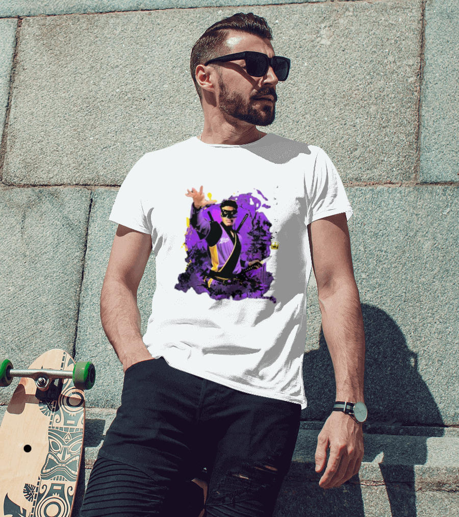 Rui Hachimura Japan Ninja Basketball Player 28 Manga Style Action Pose T-Shirt
