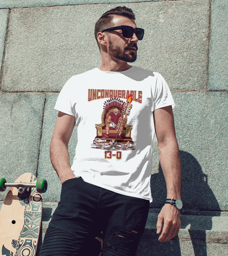 Florida State Seminoles Unconquerable 13-0 Throne King T-Shirt