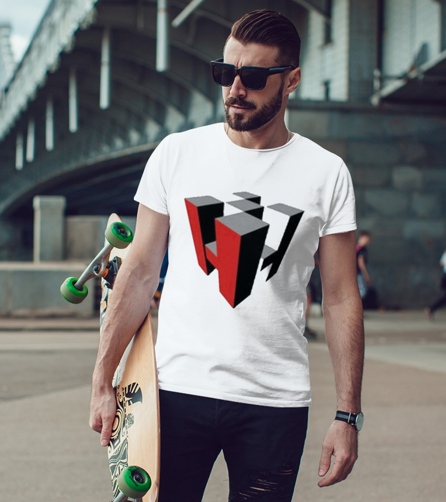 Hoonigan Big Block Red Black 3D Checkerboard T-Shirt