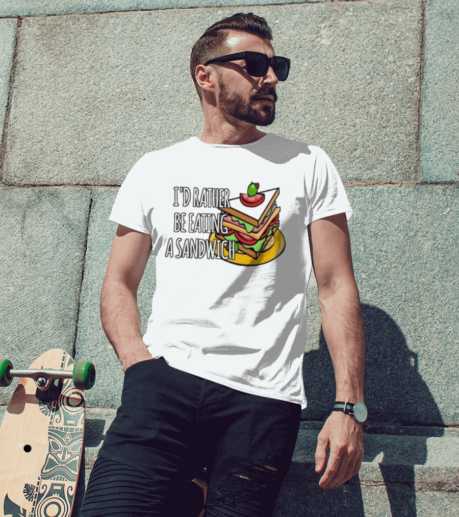 I'd Rather Be Eating A Sandwich Layered Snack Stack T-Shirt