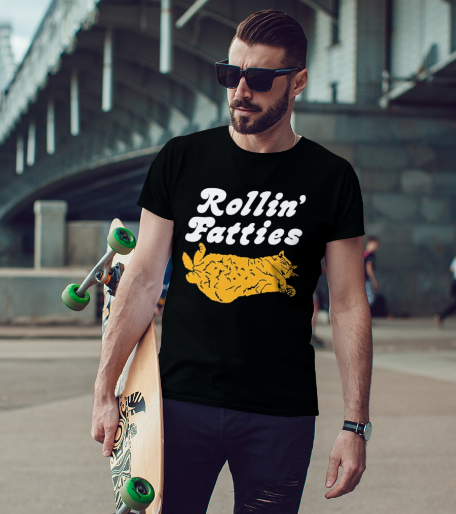 Rollin' Fatties Cat Comical Feline T-Shirt