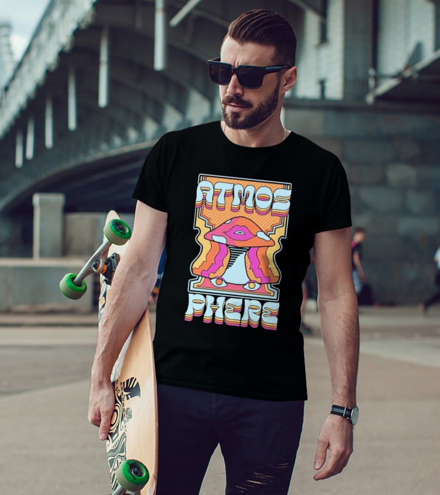 Atmosphere Mushroom Retro Perspective T-Shirt
