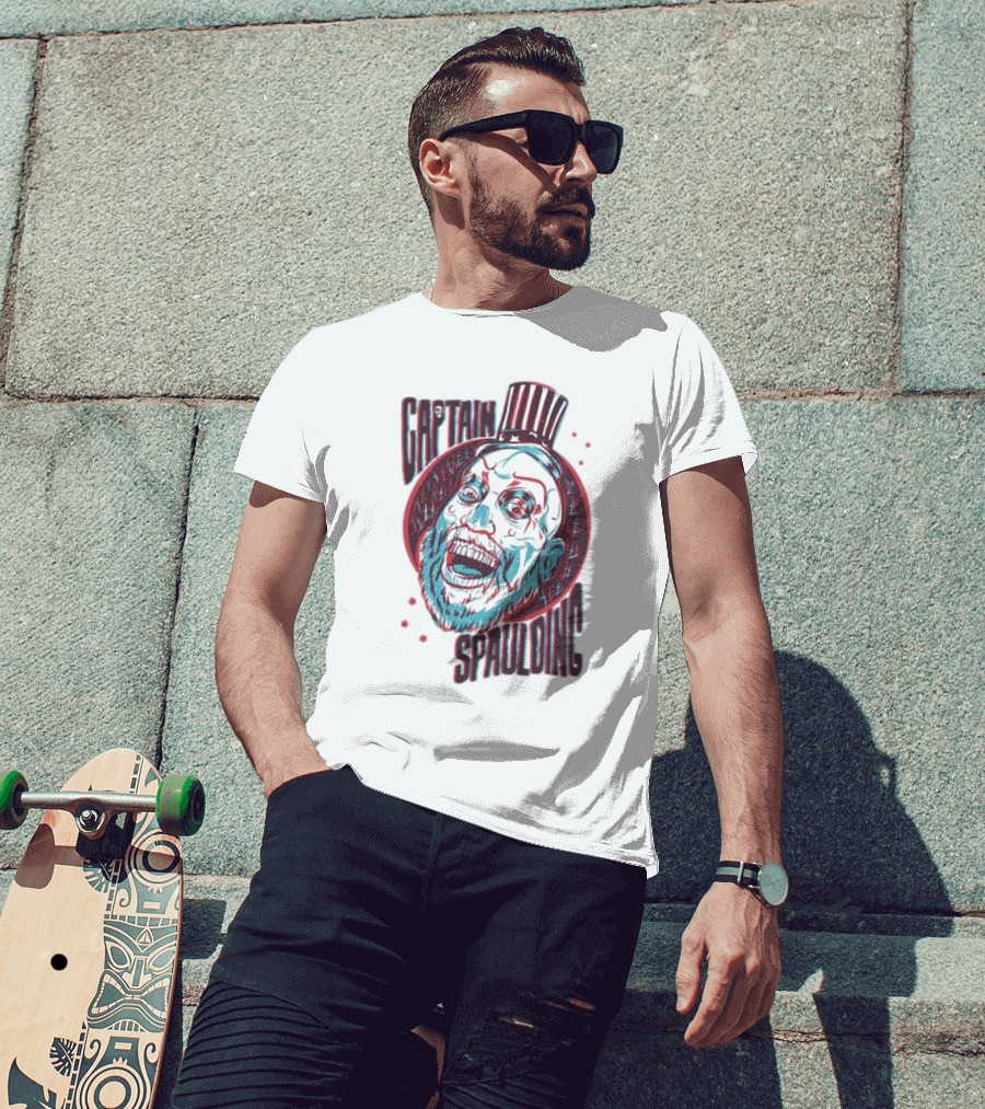 Captain Spaulding 3D Portrait House Of 1000 Corpses T-Shirt