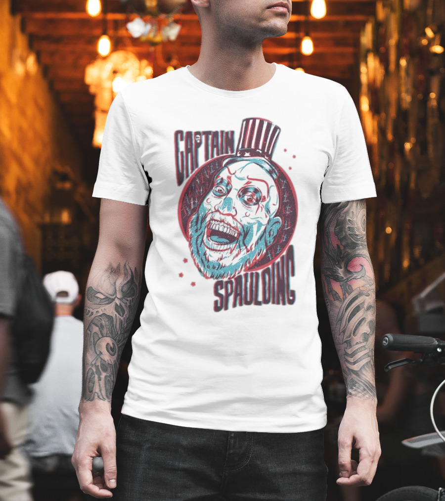 Captain Spaulding 3D Portrait House of 1000 Corpses T-Shirt