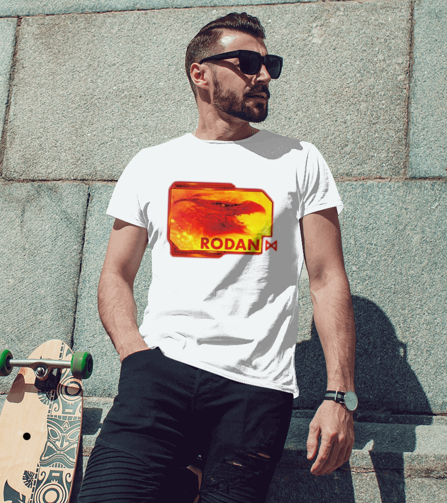Rodan Monsters Titan Tactical Science Division Fiery Creature Profile T-Shirt