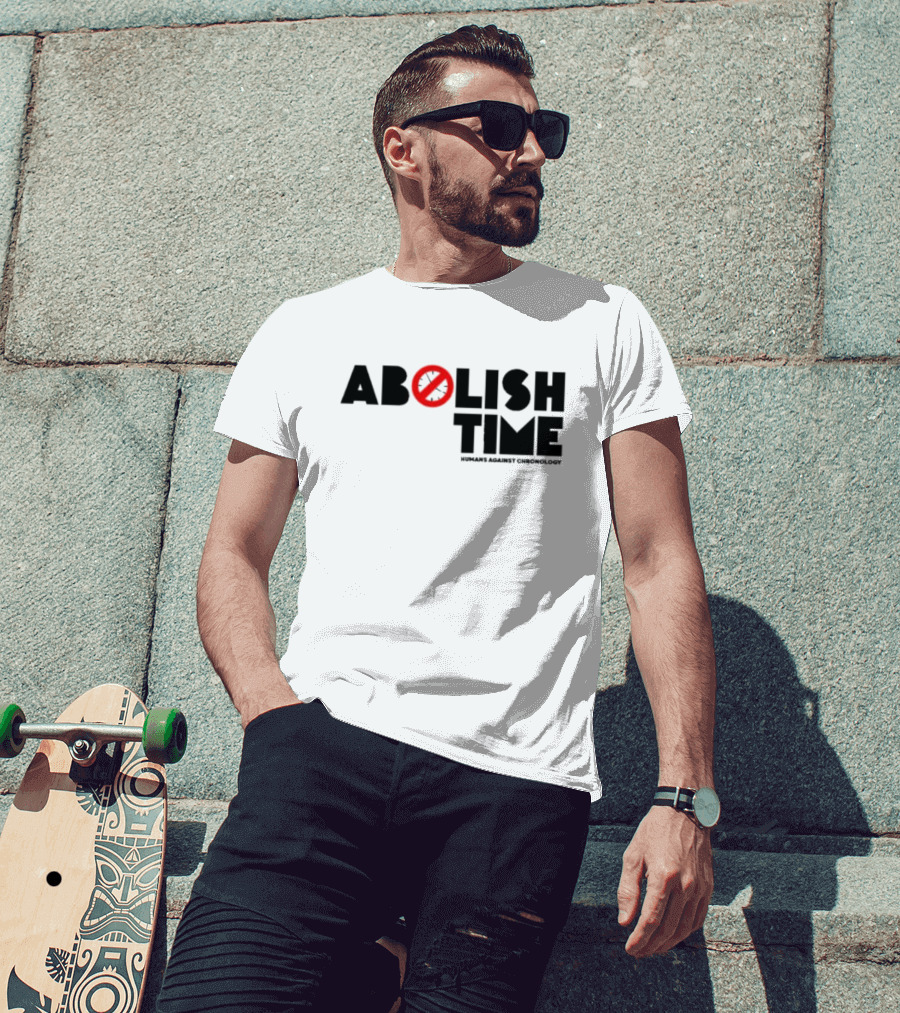 Abolish Time Symbol With Humans Against Chronology T-Shirt
