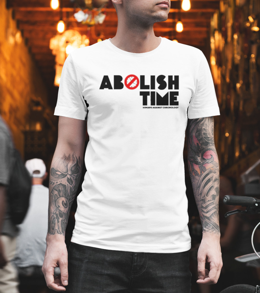 Abolish Time Symbol With Humans Against Chronology T-Shirt
