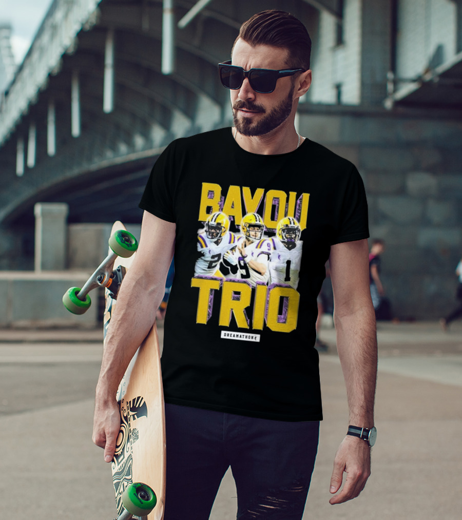 Bayou Trio Dreamathon Justin Jefferson Joe Burrow Ja'Marr Chase T-Shirt