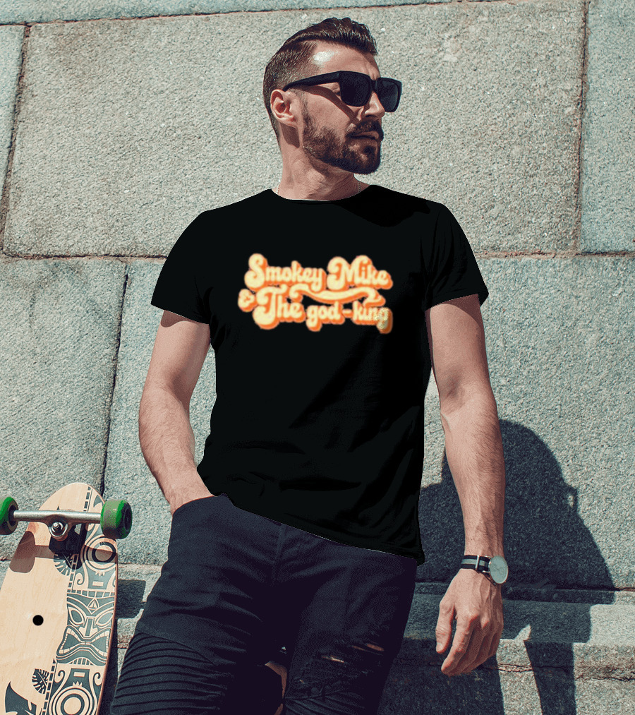Dailywire Smokey Mike And The God-king Retro Script T-Shirt