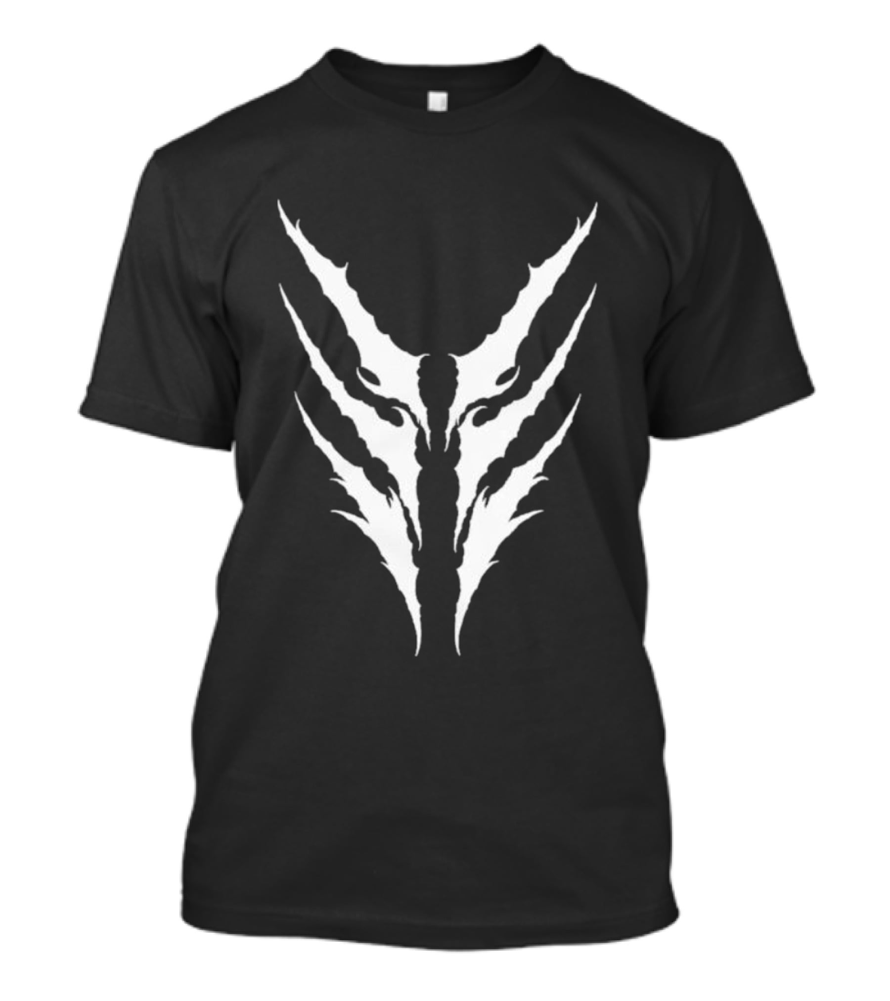 Orbit Culture Emblem White Tribal Motif T-Shirt
