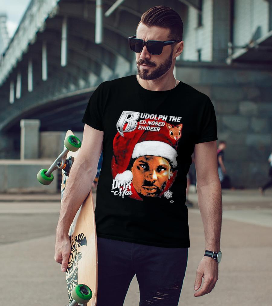 Rudolph The Red-nosed Reindeer DMX-Mas Santa Hat Christmas T-Shirt