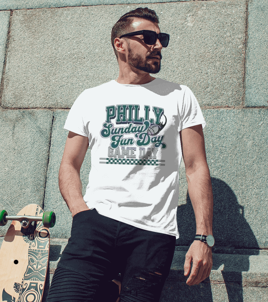 Philadelphia Eagles Philly Sunday Fun Day Game Day Football T-Shirt