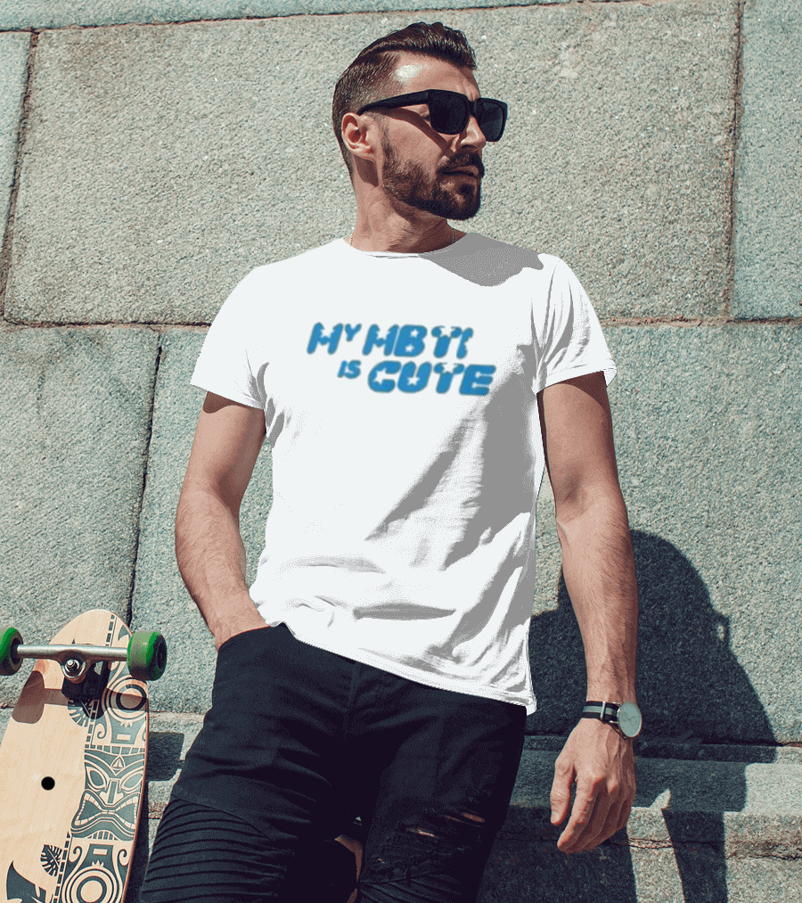 My MBTI Is Cute Blue Retro Font T-Shirt