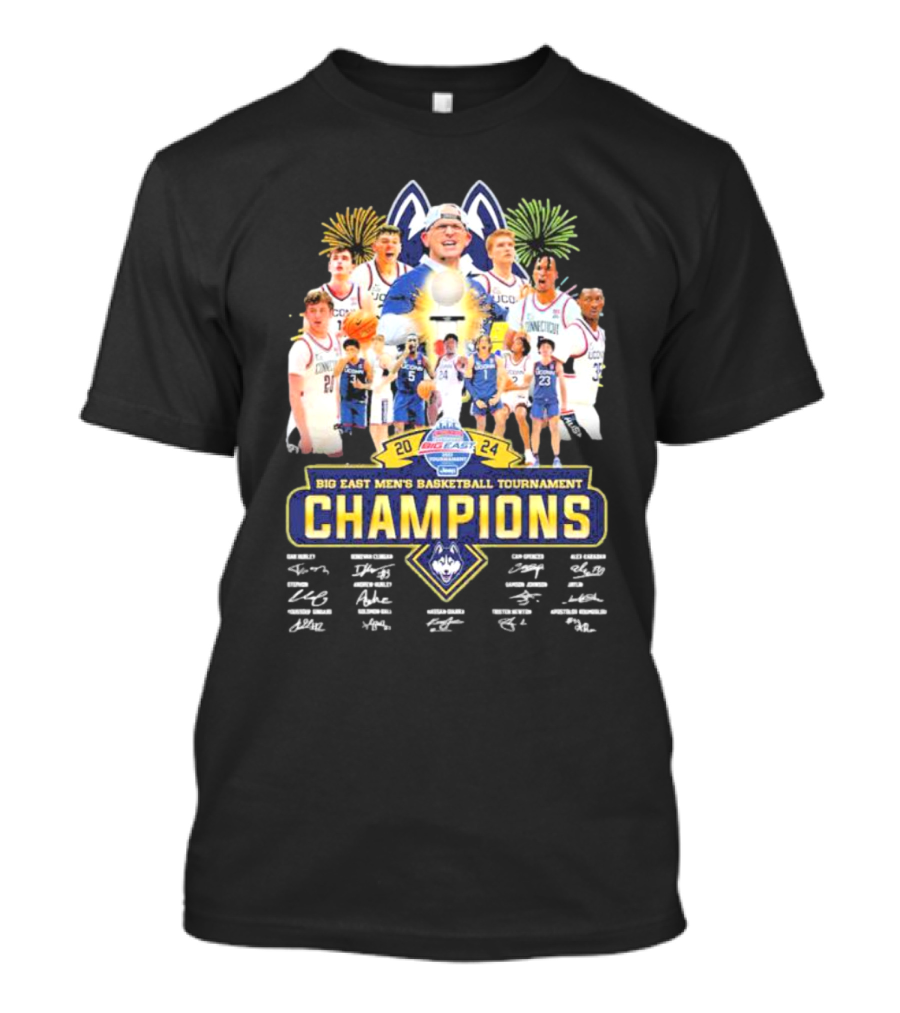 UConn Huskies Big East Men's Basketball Tournament Champions T-Shirt