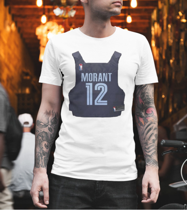 Morant 12 Bulletproof Vest Jersey NBA T-Shirt Morant 12 Bulletproof Vest Jersey NBA T-Shirt