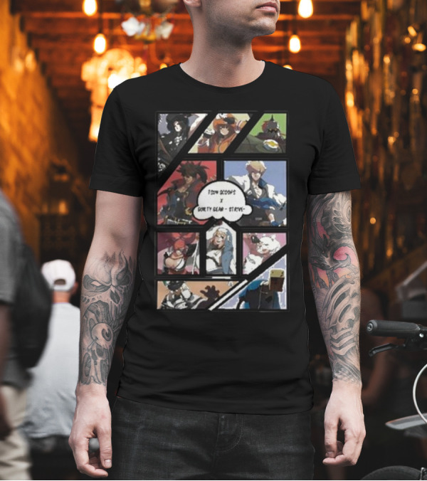 Tsun Scoops Collaboration with Guilty Gear Strive Iconic Characters Panel T-Shirt Tsun Scoops Collaboration with Guilty Gear Strive Iconic Characters Panel T-Shirt