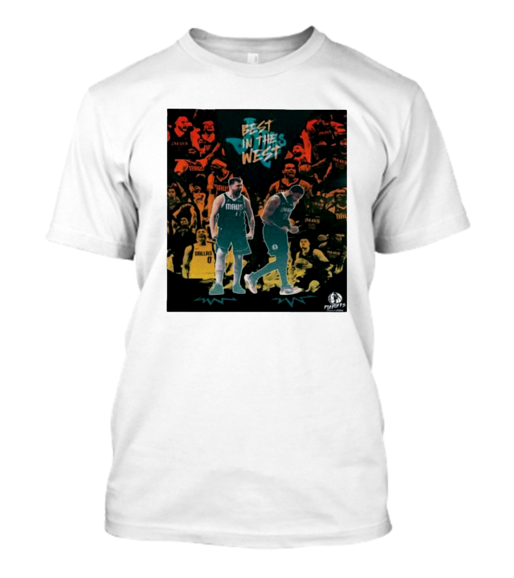 Playoffs Best In The West Mavericks Basketball Team Highlight T-Shirt