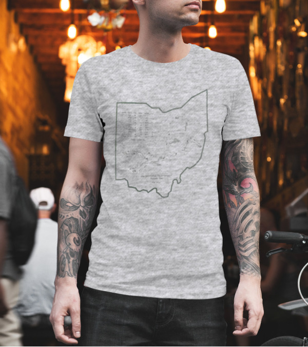 Abercrombie and Fitch Memorial Tournament Ohio State Map Outline T-Shirt Abercrombie and Fitch Memorial Tournament Ohio State Map Outline T-Shirt