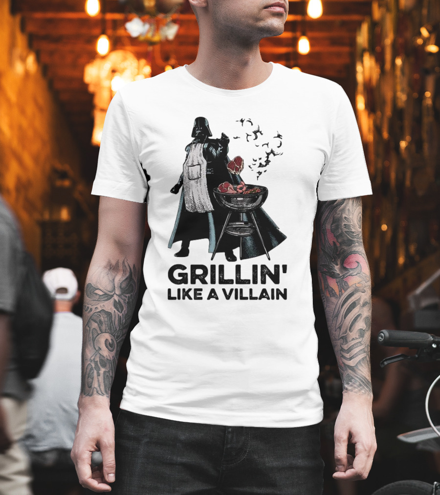 Star Wars Grillin' Like A Villain Darth Vader BBQ Scene T-Shirt