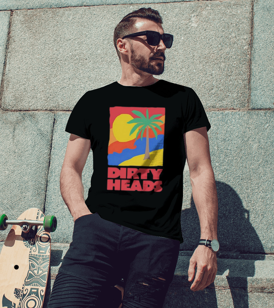 Dirty Heads Palm Tree Sunset Beach Vibes T-Shirt