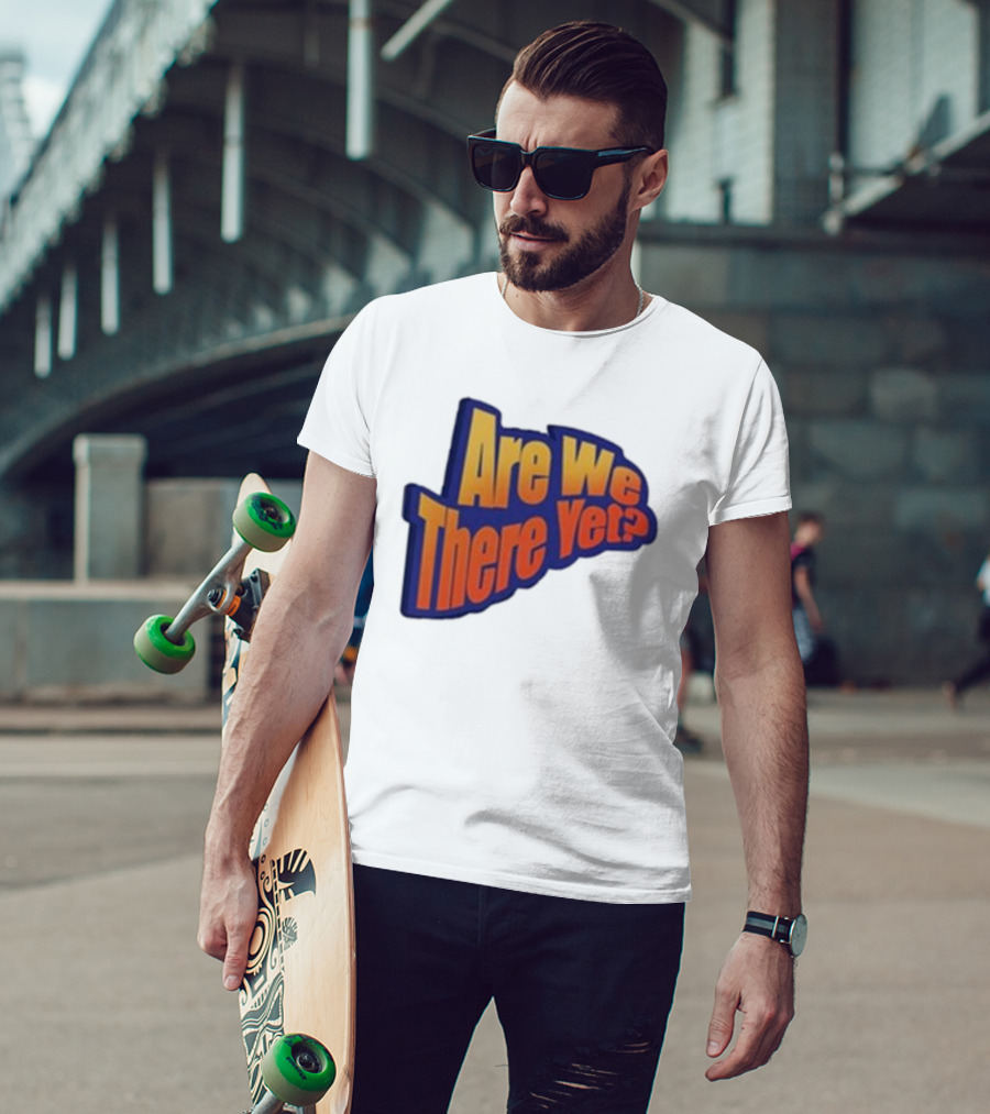 James Marriott Are We There Yet Retro Text T-Shirt