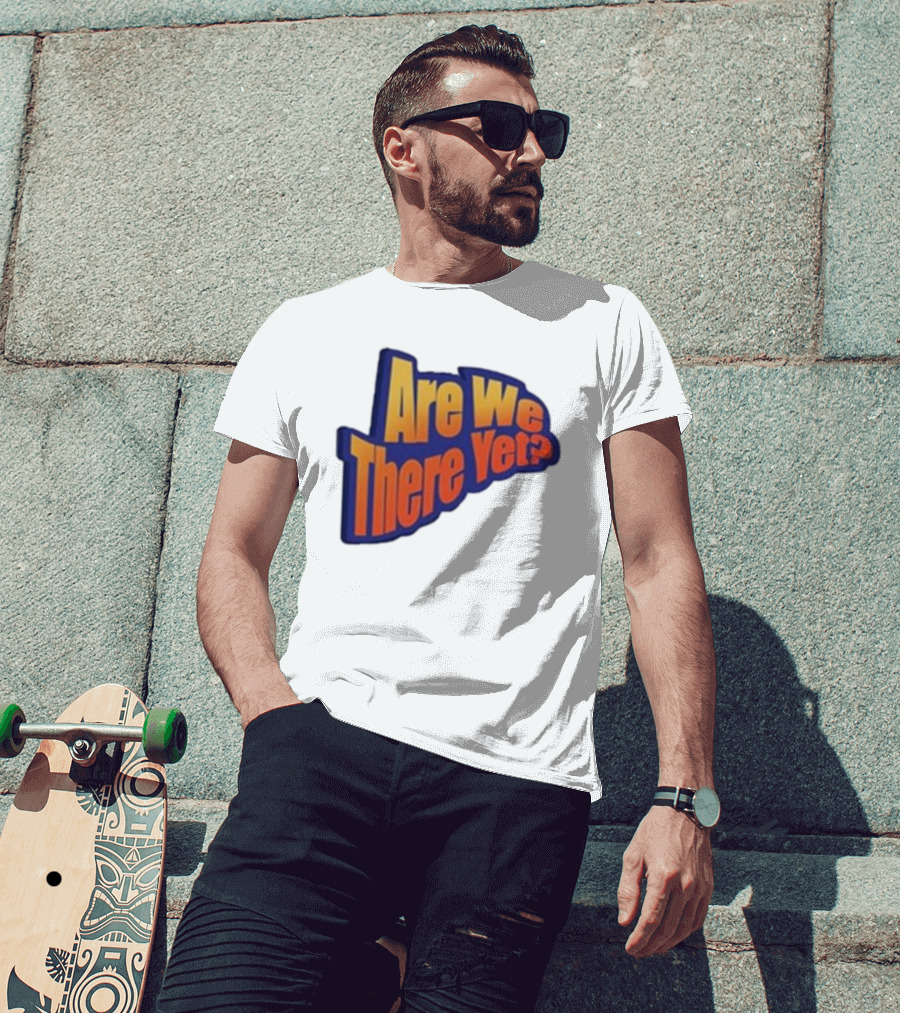 James Marriott Are We There Yet Retro Text T-Shirt