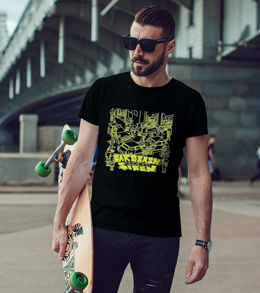 Jazzputin Car Crash Chaos And Siren Scene T-Shirt