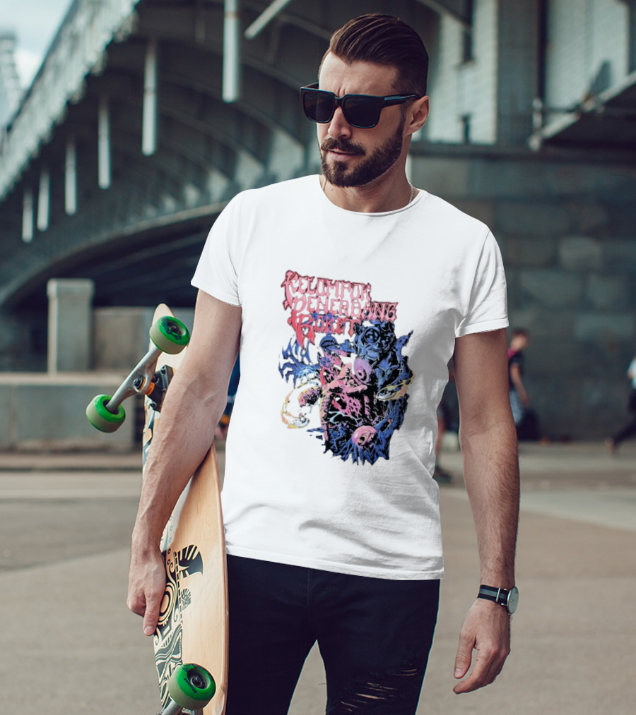 Kelompok Penerbang Roket Space Rage Psychedelic Monster T-Shirt
