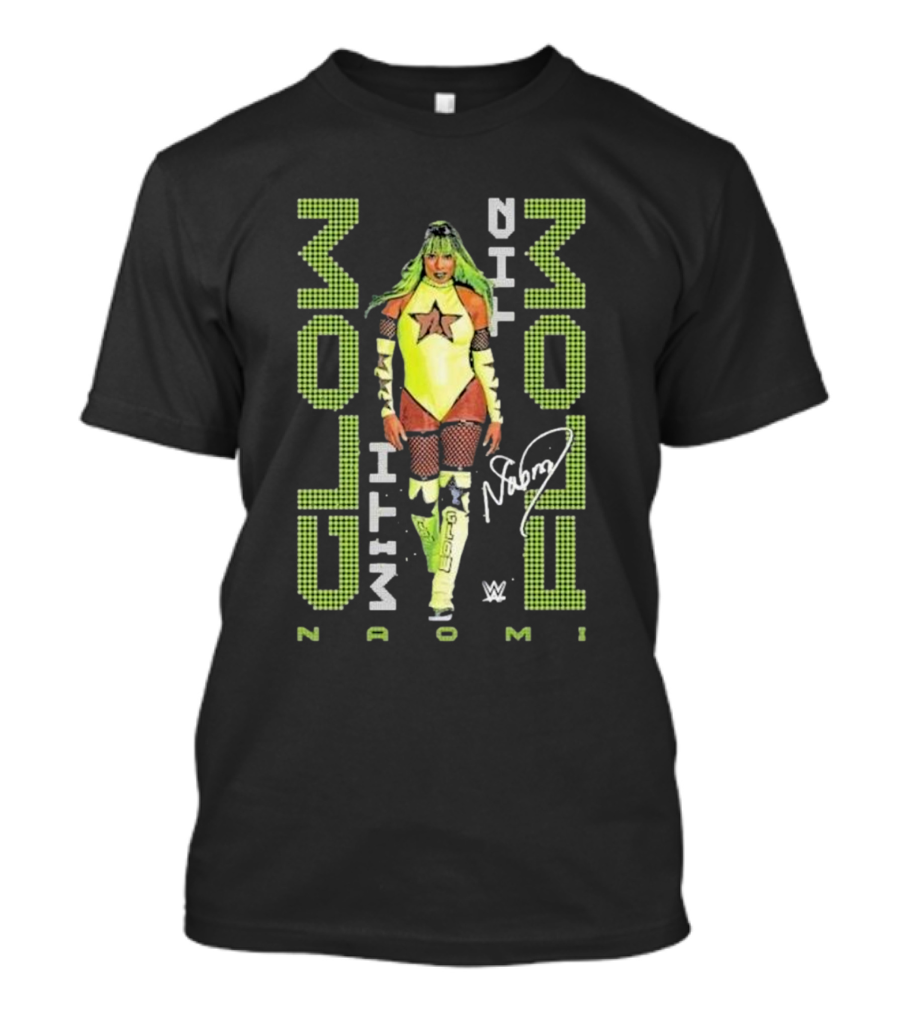 Naomi Glow With The Flow WWE Neon Star Signature T-Shirt