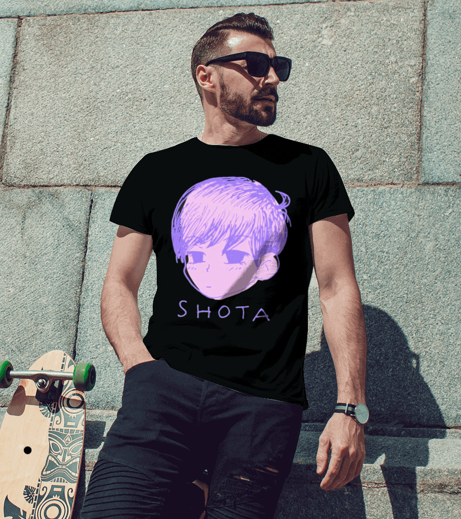Kitsune Heroes Omo Cat Shota Anime Character Face Drawing T-Shirt