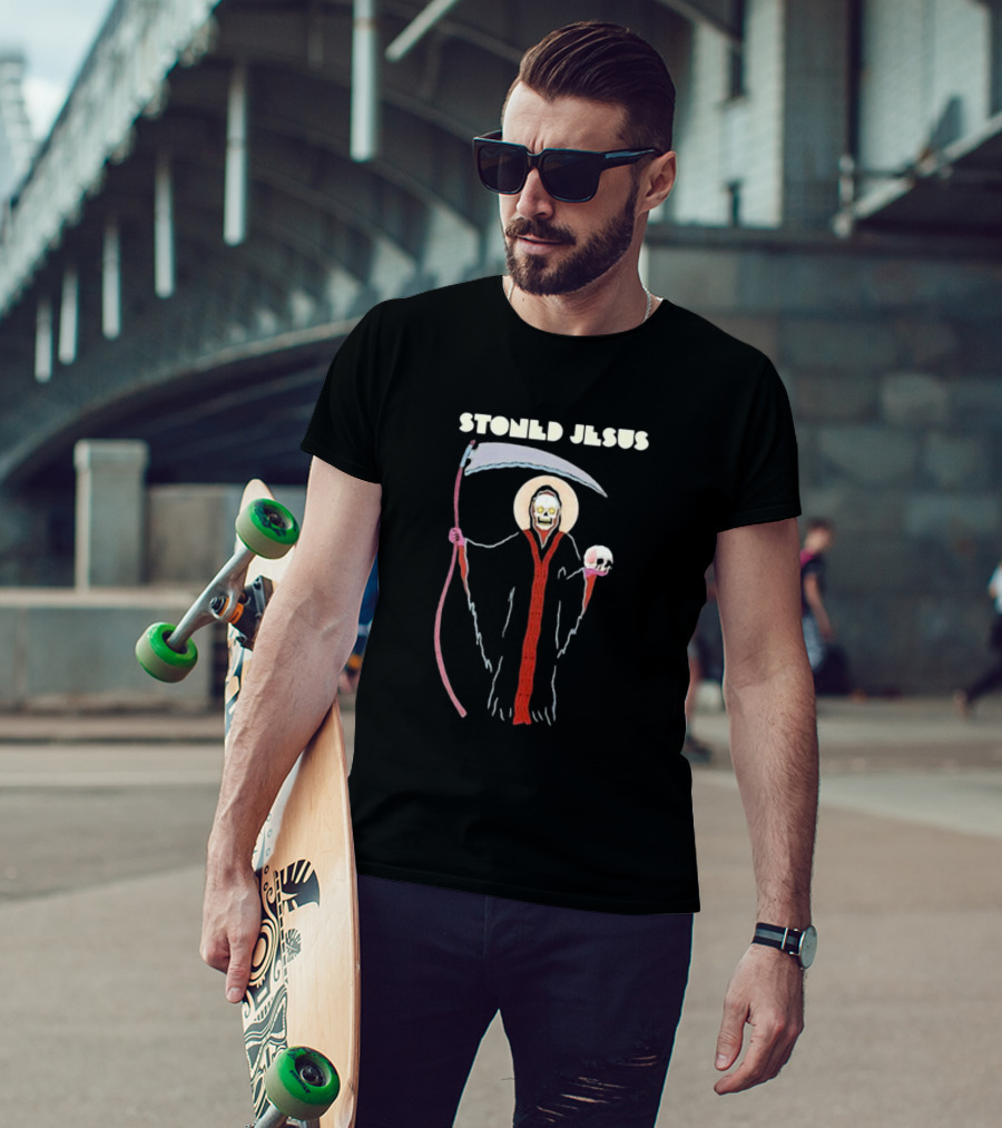 Stoned Jesus The Harvest Grim Reaper Bones T-Shirt