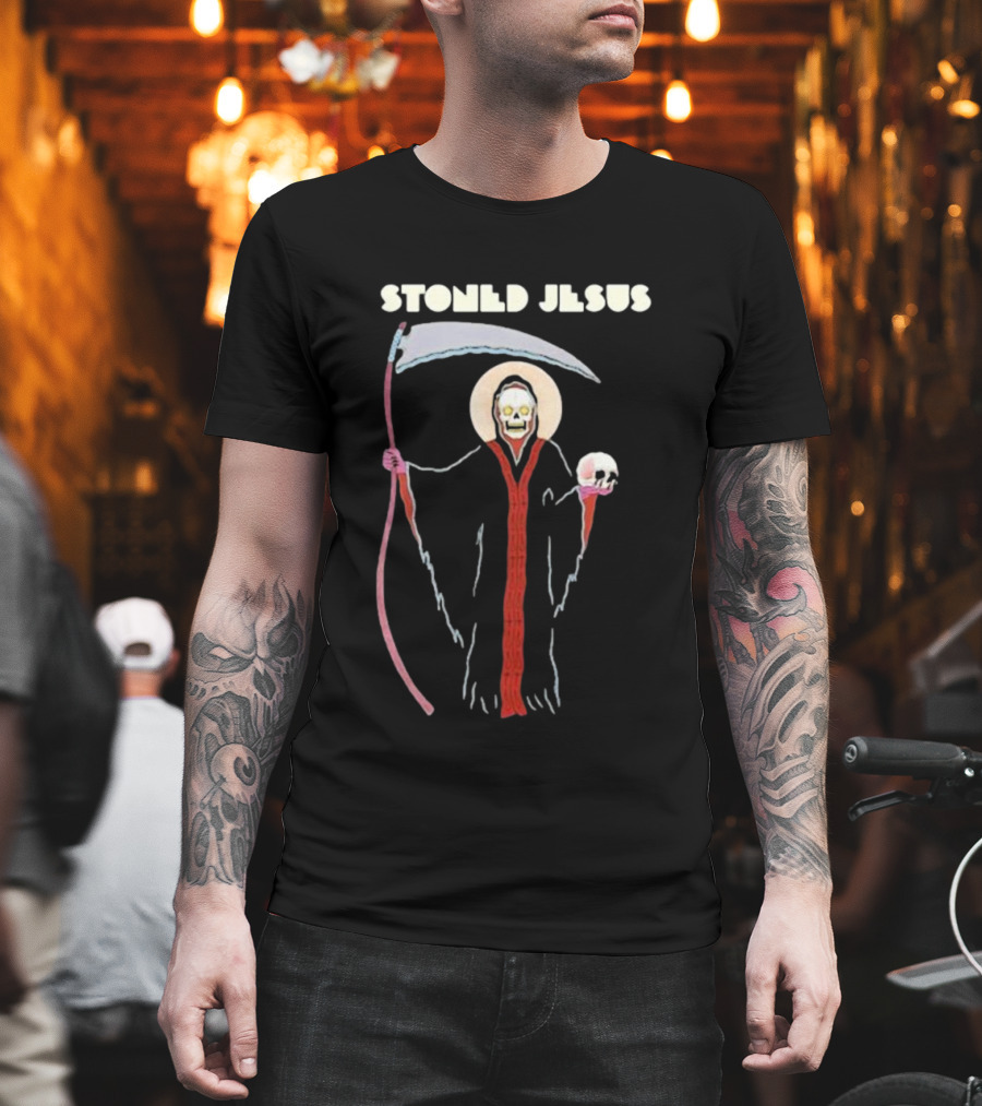 Stoned Jesus The Harvest Grim Reaper Bones T-Shirt