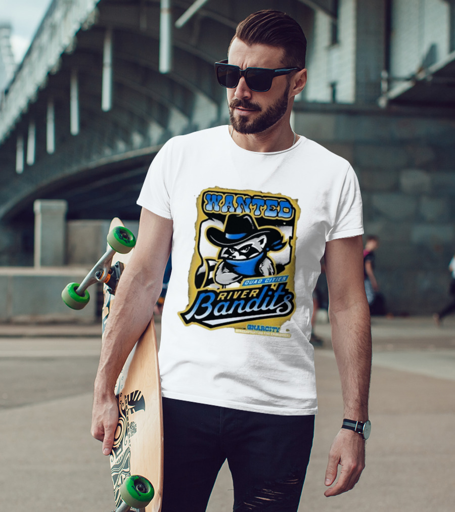 Wanted Quad Cities River Bandits Gnarcity Collectors And Knickleheads T-Shirt