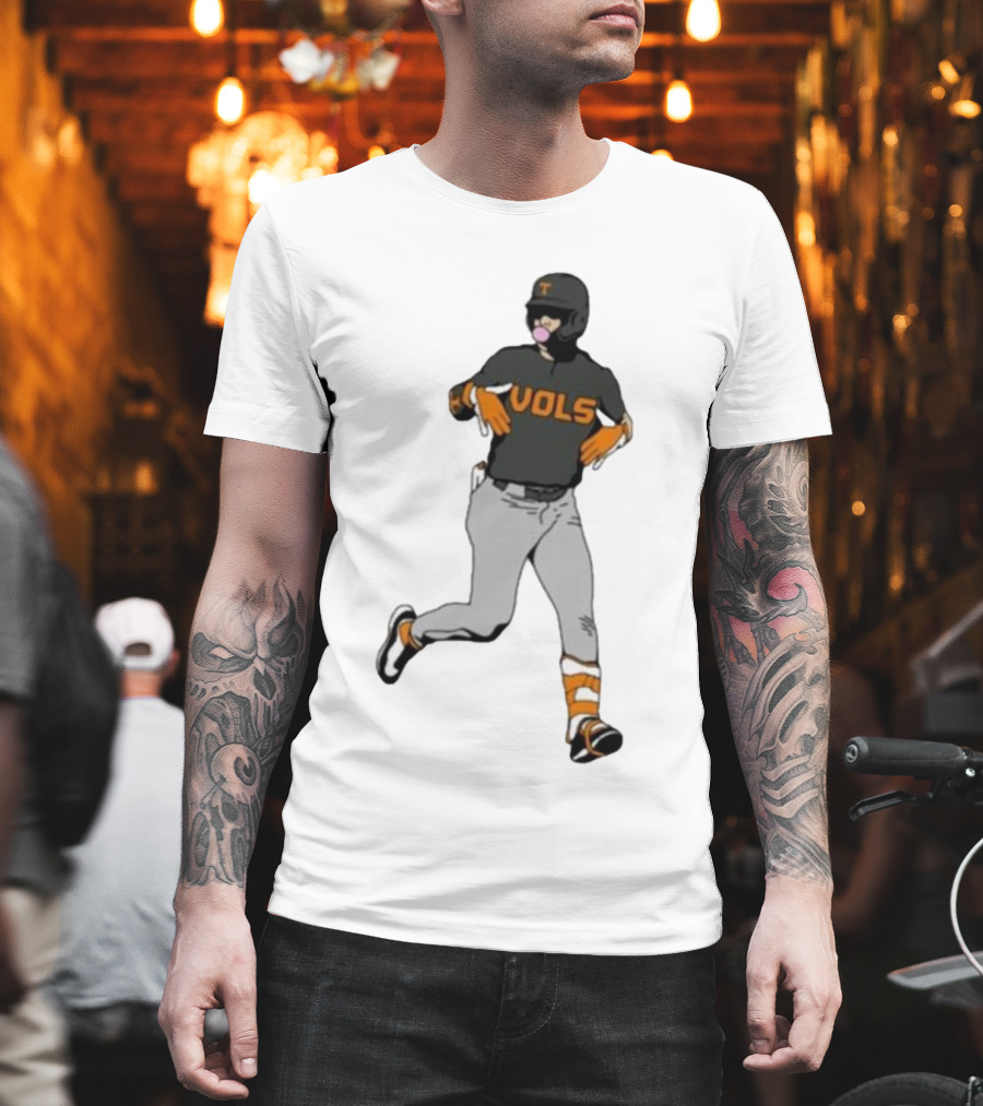 VOLS Baseball Player Bubblegum T-Shirt