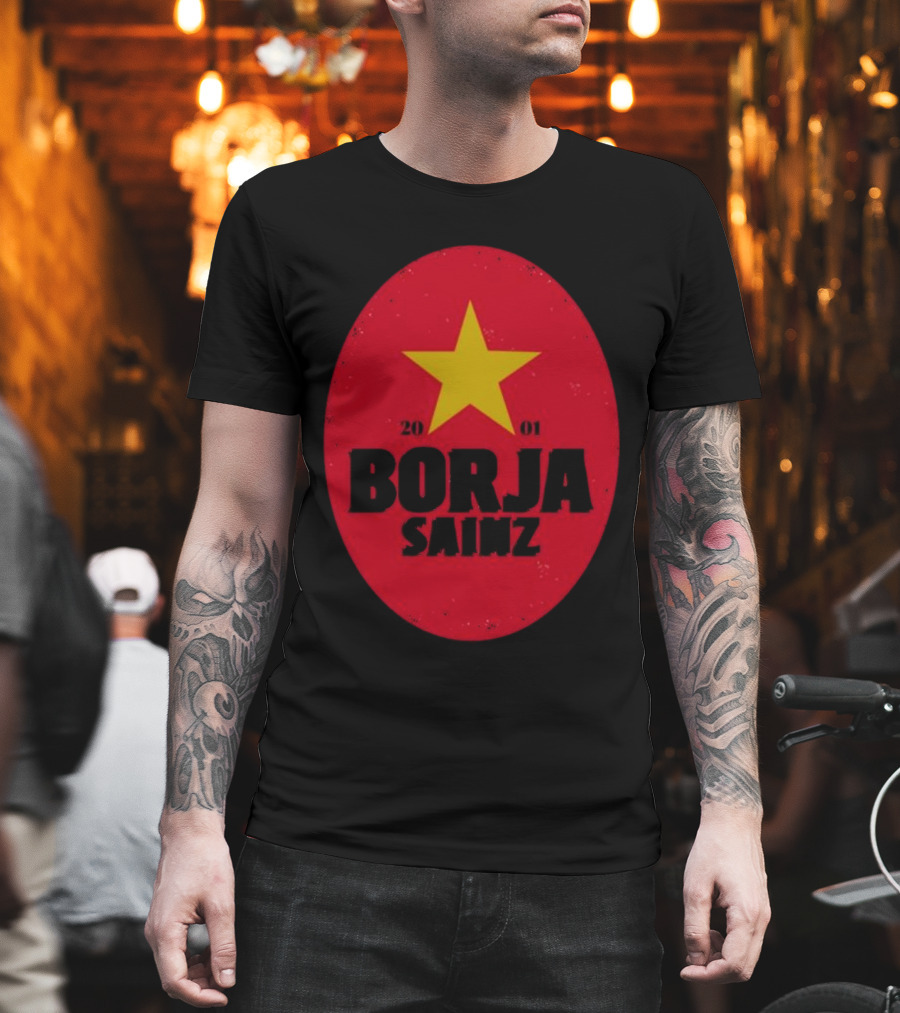 Borja Sainz 2001 Red Oval Yellow Star T-Shirt