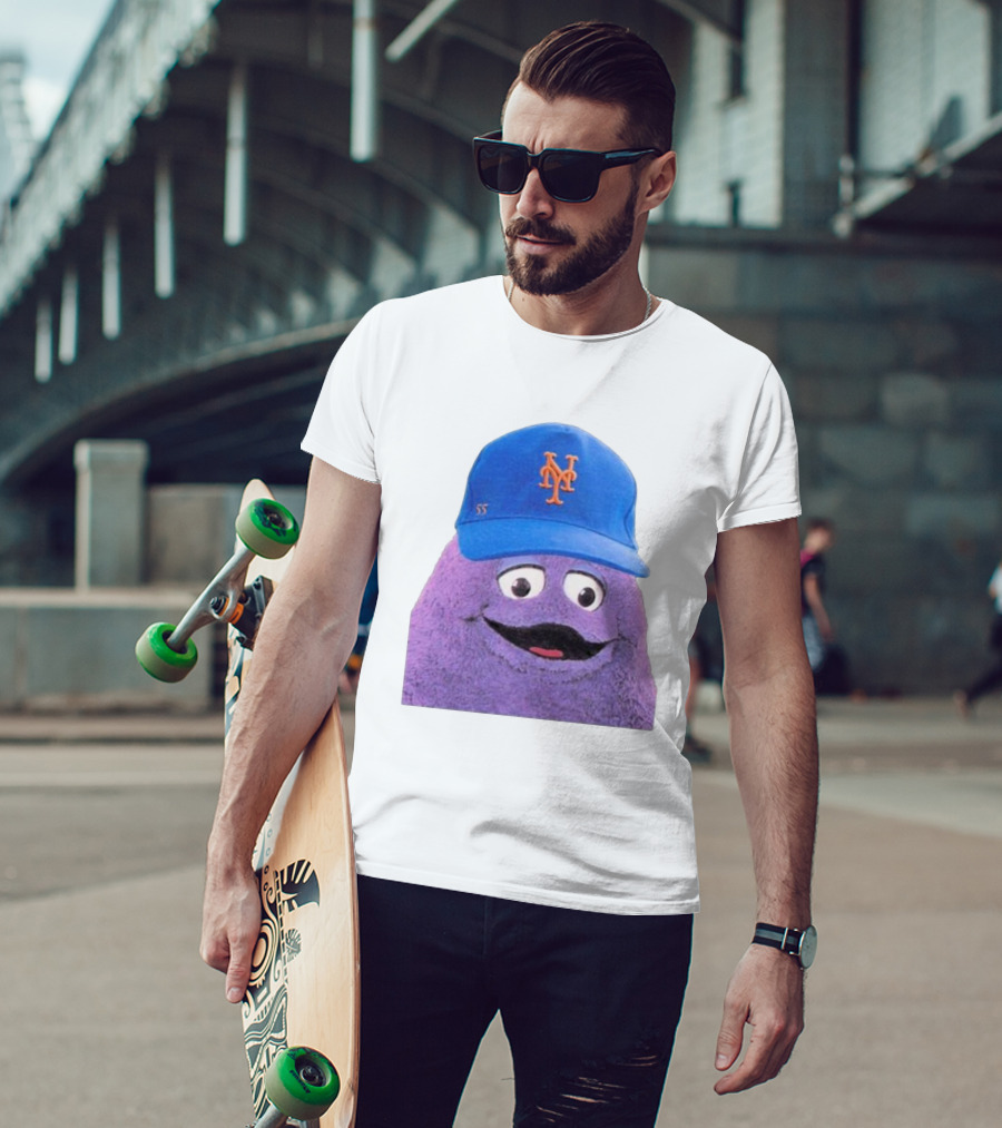 Lgm Grimace New York Mets Mascot Baseball Cap T-Shirt