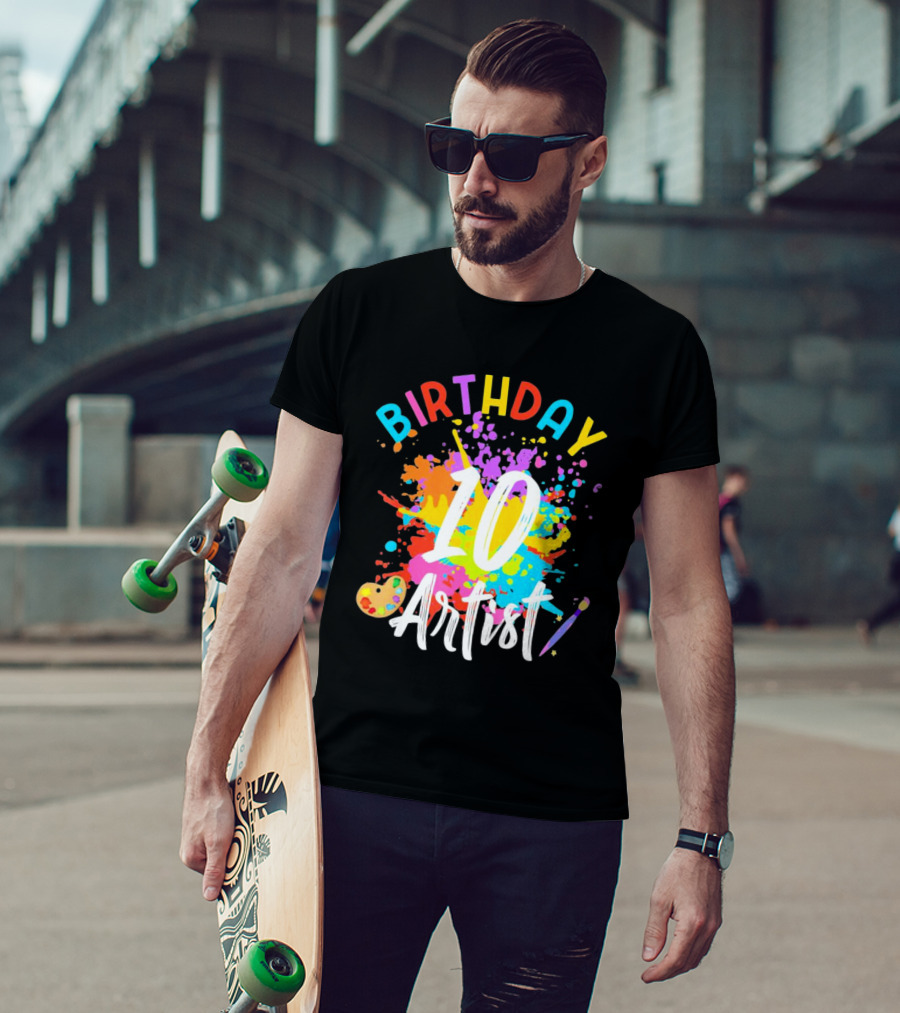 Birthday 10 Artist Painting Party T-Shirt