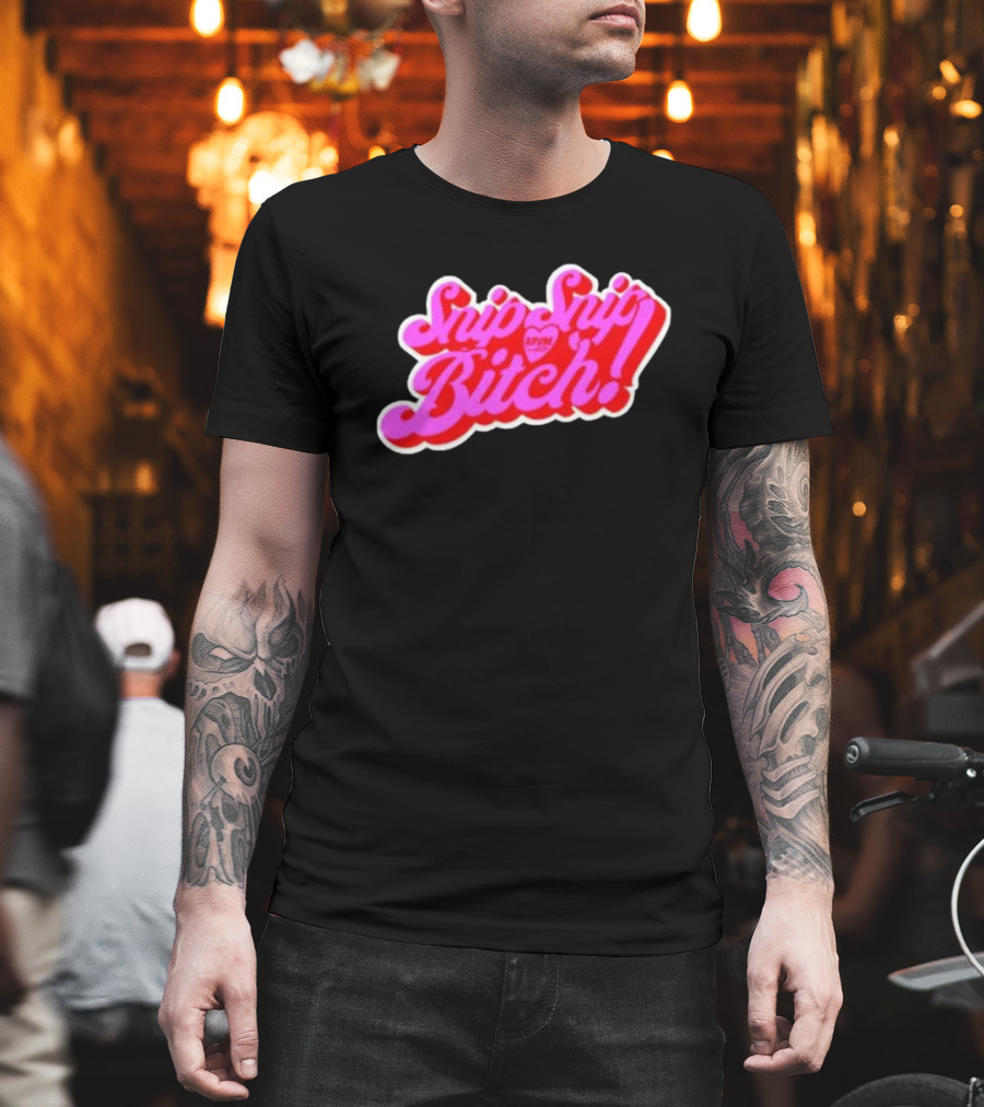 Angeria Paris Snip Snip Bitch APVM Heart Ringer T-Shirt