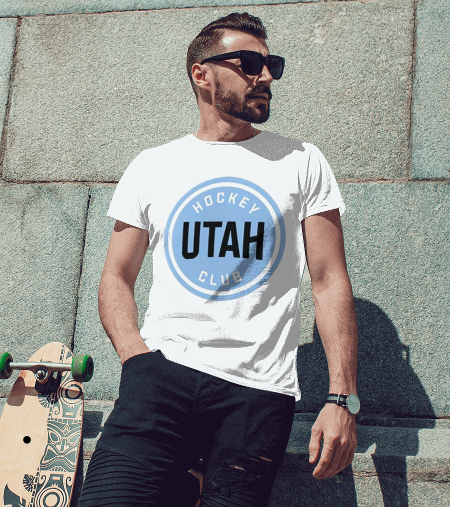 Utah Hockey Club Blue Circular Emblem T-Shirt