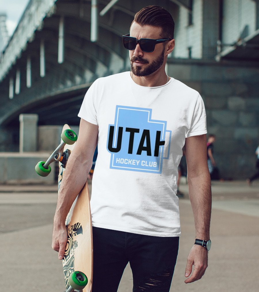 Utah Hockey Club Logo With State Outline T-Shirt