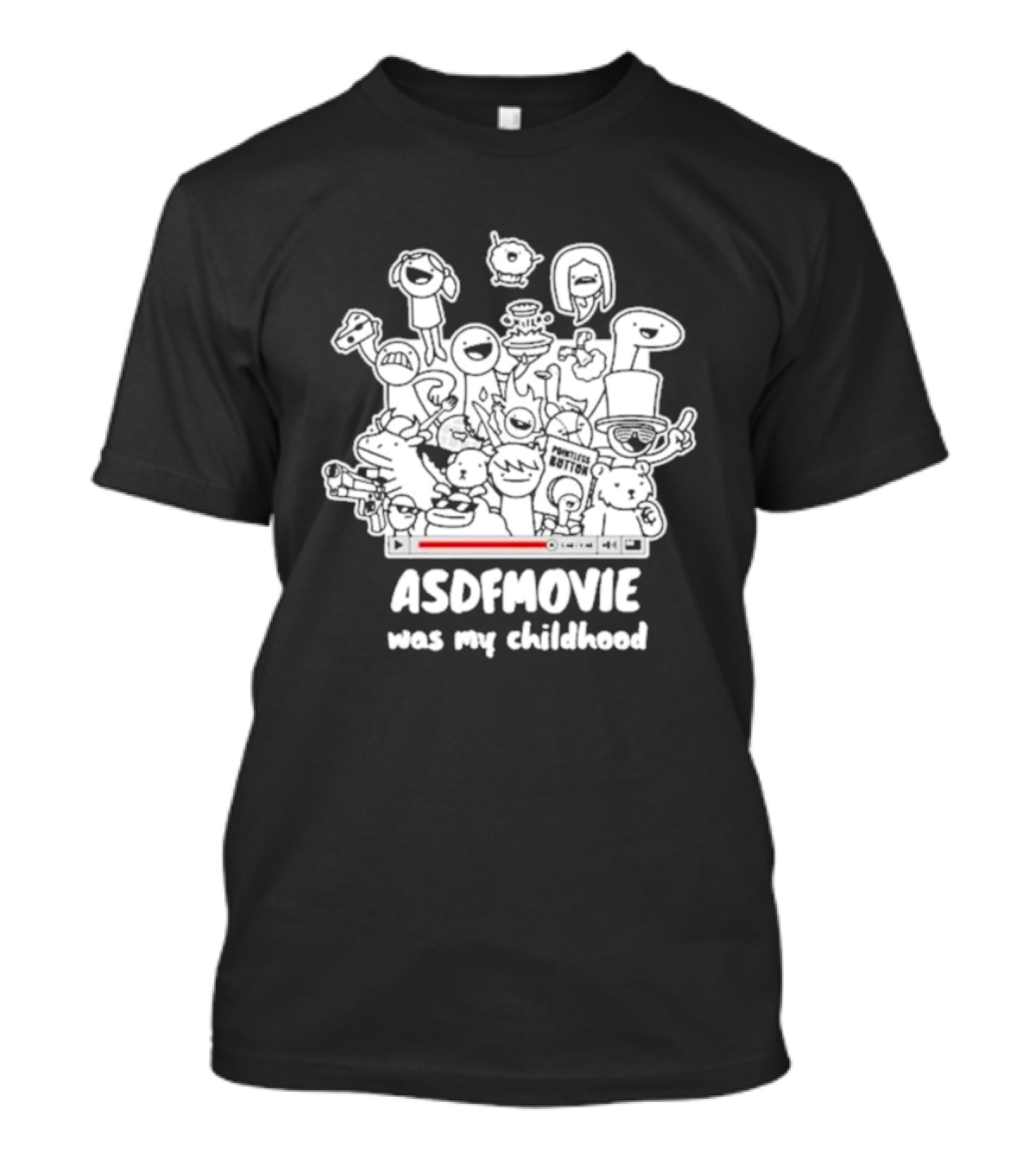 Sharkrobot ASDFMovie Characters Nostalgia Childhood Collection T-Shirt