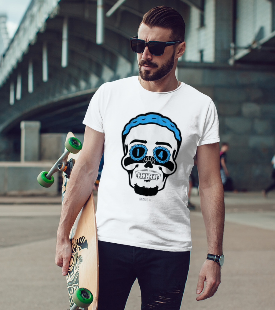 Amon-Ra St Brown Sugar Skull NFLPA 14 T-Shirt