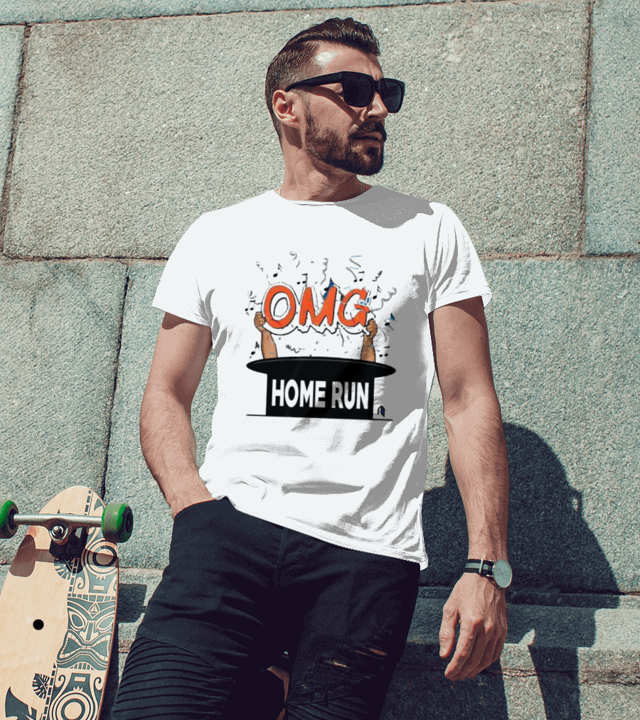 OMG Home Run From Magic Hat With Music Notes T-Shirt