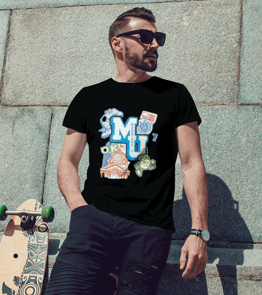 MU Monsters University Disney OK Patch T-Shirt