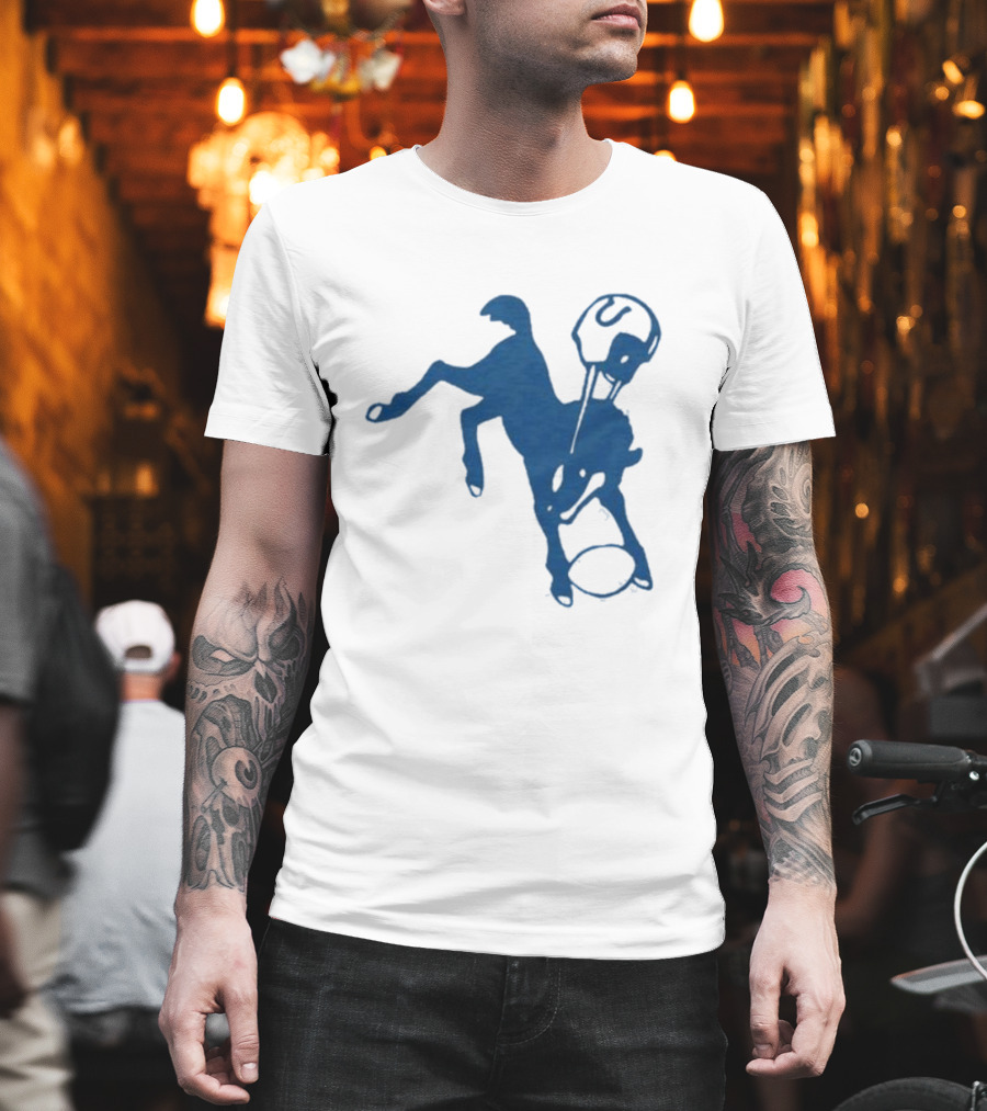 Indianapolis Colts 61 Blue Horse T-Shirt