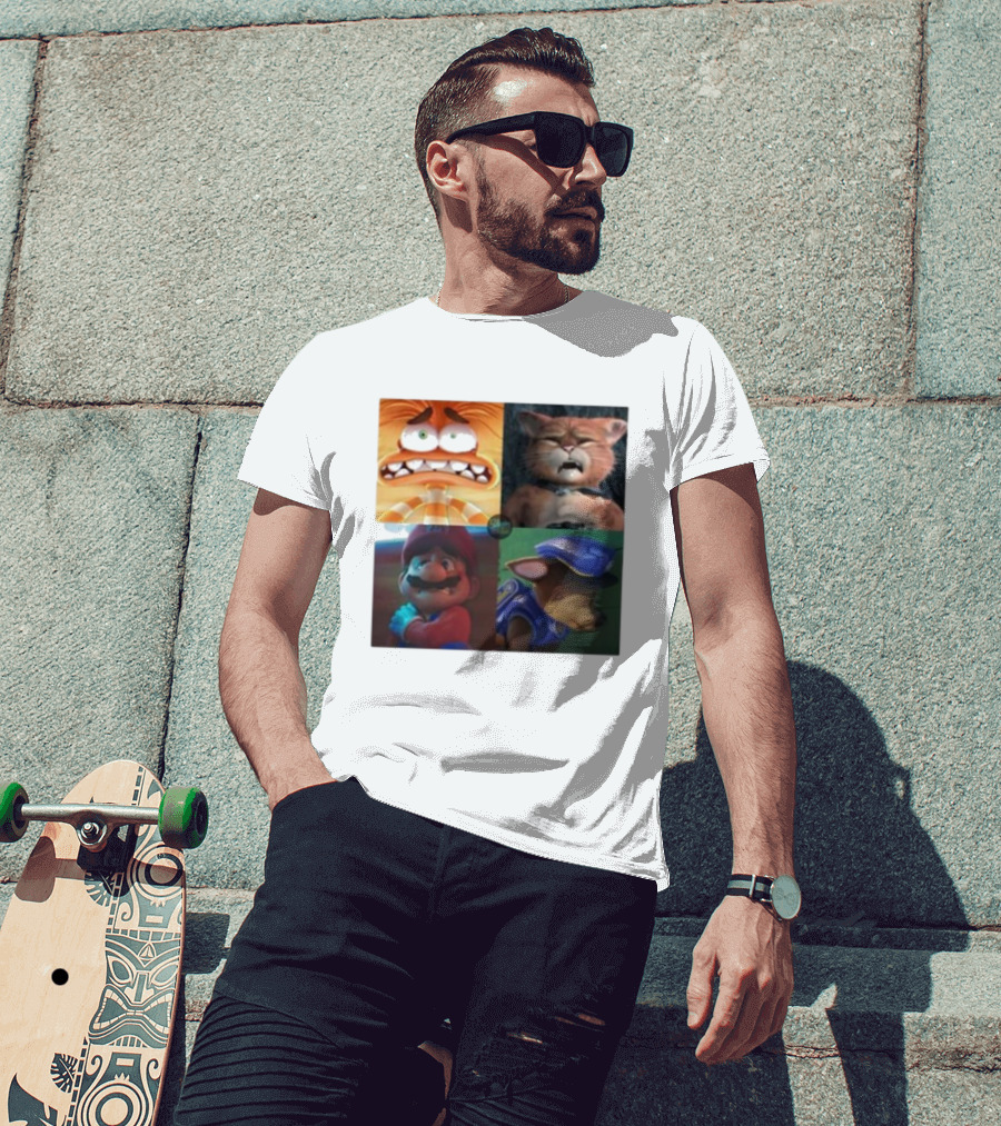 Panic Attack Anxiety Inside Out Puss In Boots Mario Paw Patrol Quartet T-Shirt